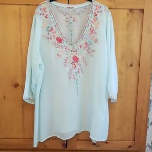 Johnny Was embroidered tunic